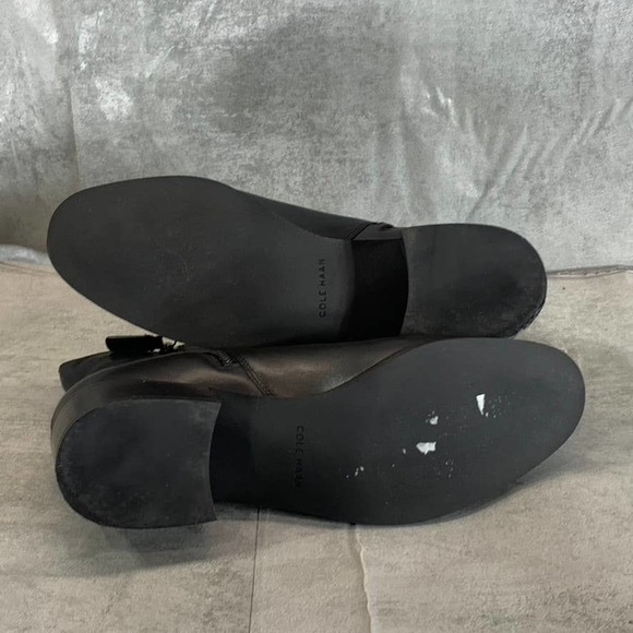 Cole Haan Women’s Black Leather Haidyn Block Heel Ankle Boots | Size 10 - Picture 7 of 9